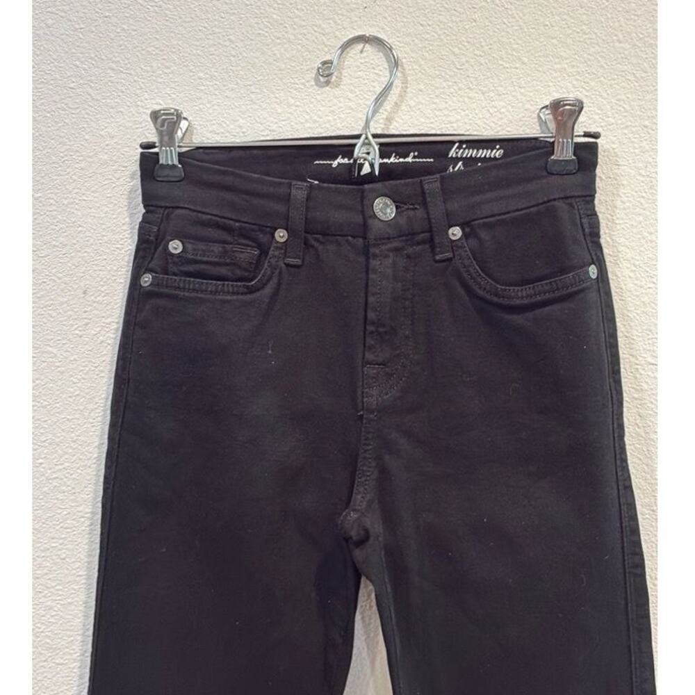 7 For All Mankind Women's Size 24 Kimmie Straight Jeans in Rinse Black - Picture 4 of 6